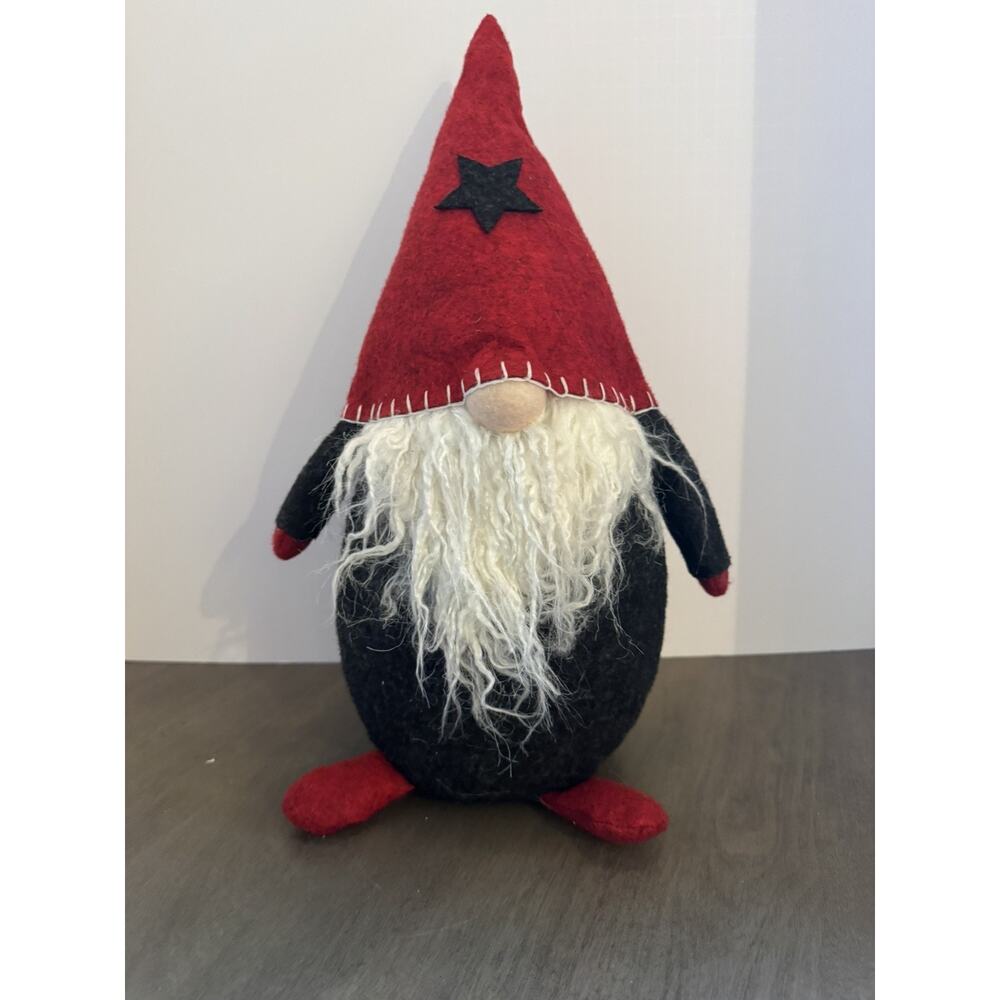 Mud Pie Christmas Gnome Weighted Bottom Fabric 16"